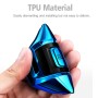 TPU One-piece Electroplating Full Coverage Car Key Case with Key Ring for Audi A4L / A6L / Q5 (Old) (Blue)