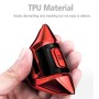 TPU One-piece Electroplating Full Coverage Car Key Case with Key Ring for BMW X5 / X6 (Red)