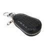 Universal Leather Crocodile Texture Waist Hanging Zipper Wallets Key Holder Bag (No Include Key)(Black)