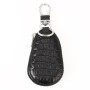 Universal Leather Crocodile Texture Waist Hanging Zipper Wallets Key Holder Bag (No Include Key)(Black)