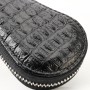 Universal Leather Crocodile Texture Waist Hanging Zipper Wallets Key Holder Bag (No Include Key)(Black)