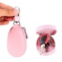 Universal Leather Crocodile Texture Waist Hanging Zipper Wallets Key Holder Bag (No Include Key)(Pink)