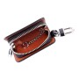 Universal Leather Roots Texture Waist Hanging Zipper Wallets Key Holder Bag (No Include Key)(Black)