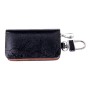 Universal Leather Roots Texture Waist Hanging Zipper Wallets Key Holder Bag (No Include Key)(Black)