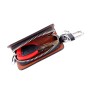 Universal Leather Roots Texture Waist Hanging Zipper Wallets Key Holder Bag (No Include Key)(Black)