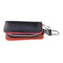 Universal Leather Roots Texture Waist Hanging Zipper Wallets Key Holder Bag (No Include Key)(Red)