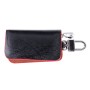 Universal Leather Roots Texture Waist Hanging Zipper Wallets Key Holder Bag (No Include Key)(Red)