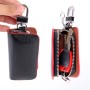 Universal Leather Roots Texture Waist Hanging Zipper Wallets Key Holder Bag (No Include Key)(Red)