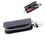 Universal Leather Denim Texture Waist Hanging Zipper Wallets Key Holder Bag (No Include Key)(Black)