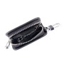 Universal Leather Denim Texture Waist Hanging Zipper Wallets Key Holder Bag (No Include Key)(Black)