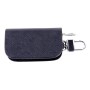 Universal Leather Denim Texture Waist Hanging Zipper Wallets Key Holder Bag (No Include Key)(Black)