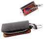 Universal Leather Knead Skin Texture Waist Hanging Zipper Wallets Key Holder Bag (No Include Key)(Black)