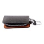 Universal Leather Knead Skin Texture Waist Hanging Zipper Wallets Key Holder Bag (No Include Key)(Black)