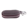 Universal Leather Crocodile Texture Waist Hanging Zipper Wallets Key Holder Bag (No Include Key)(Coffee)