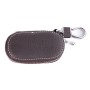 Universal Leather Crocodile Texture Waist Hanging Zipper Wallets Key Holder Bag (No Include Key)(Coffee)