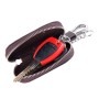 Universal Leather Crocodile Texture Waist Hanging Zipper Wallets Key Holder Bag (No Include Key)(Coffee)