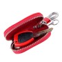 Universal Leather Crocodile Texture Waist Hanging Zipper Wallets Key Holder Bag (No Include Key)(Red)