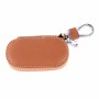 Universal Leather Crocodile Texture Waist Hanging Zipper Wallets Key Holder Bag (No Include Key)(Brown)