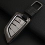 A Style Car Auto Buckle Key Shell Colorful Ring Zinc Alloy Car Chain Shell Car Key Shell Case for BMW, Random Color Delivery