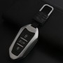A Style Car Auto Buckle Key Shell Zinc Alloy Car Chain Shell Car Key Shell Case Key Ring for Peugeot, Random Color Delivery