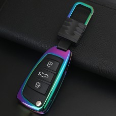 B Style Car Auto Buckle Key Shell Zinc Alloy Car Remote Control Shell Car Key Shell Case for Audi, Random Color Delivery