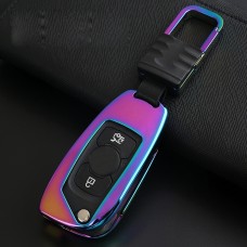 C Style Car Auto Buckle Key Shell Colorful Ring Zinc Alloy Car Chain Shell Car Key Shell Case for Buick, Random Color Delivery