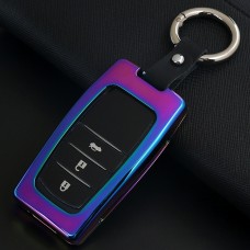 B Style Car Buckle Key Shell Zinc Alloy Car Chain Shell Car Key Shell Case Key Ring for Toyota, Random Color Delivery