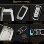 B Style Car Buckle Key Shell Zinc Alloy Car Chain Shell Car Key Shell Case Key Ring for Ford, Random Color Delivery