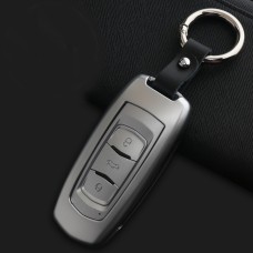 B Style Car Buckle Key Shell Zinc Alloy Car Key Shell Case Key Ring for Geely, Random Color Delivery