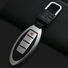Car Buckle Key Shell Zinc Alloy Car Key Shell Case Key Ring for Dongfeng Nissan, Random Color Delivery