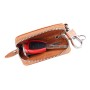 Universal Pure Cow Leather Waist Hanging Zipper Wallets Key Holder Bag (No Include Key)