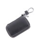 Universal Leather Flash Powder Texture Waist Hanging Zipper Wallets Key Holder Bag (No Include Key)(Black)