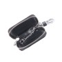 Universal Leather Flash Powder Texture Waist Hanging Zipper Wallets Key Holder Bag (No Include Key)(Black)