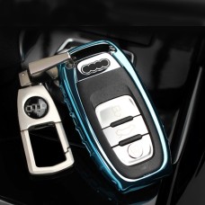 TPU Plating Drop-proof Car Auto Universal Key Ring Protection Cover for Audi A4L, A5, A6L, A7, A8, S5, S6, S7, S8, RS5, RS7, Q5, SQ5(Blue)