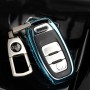 TPU Plating Drop-proof Car Auto Universal Key Ring Protection Cover for Audi A4L, A5, A6L, A7, A8, S5, S6, S7, S8, RS5, RS7, Q5, SQ5(Blue)