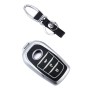 Car Auto PU Leather Luminous Effect Key Ring Protection Cover for CX-X5(Silver)