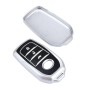 Car Auto PU Leather Luminous Effect Key Ring Protection Cover for CX-X5(Silver)