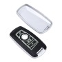 Car Auto PU Leather Luminous Effect Key Ring Protection Cover for BMW Series5/Series7(Silver)