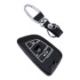 Car Auto PU Leather Luminous Effect Key Ring Protection Cover for BMW X5/X6(Black)