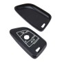 Car Auto PU Leather Luminous Effect Key Ring Protection Cover for BMW X5/X6(Black)