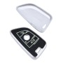 Car Auto PU Leather Luminous Effect Key Ring Protection Cover for BMW X5/X6(Silver)