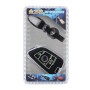 Car Auto PU Leather Luminous Effect Key Ring Protection Cover for BMW X5/X6(Silver)