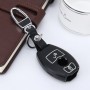Car Auto PU Leather Two Buttons Luminous Effect Key Ring Protection Cover for BMW(Black)