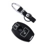 Car Auto PU Leather Two Buttons Luminous Effect Key Ring Protection Cover for BMW(Black)