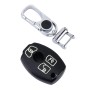 Car Auto PU Leather Three Buttons Luminous Effect Key Ring Protection Cover for BMW(Black)