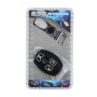 Car Auto PU Leather Three Buttons Luminous Effect Key Ring Protection Cover for BMW(Black)