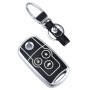 Car Auto PU Leather Fold Three Buttons Luminous Effect Key Ring Protection Cover for CRV(Silver)