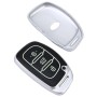 Car Auto PU Leather Luminous Effect Key Ring Protection Cover for 15 Version MDAvante(Silver)