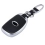 Car Auto PU Leather Luminous Effect Key Ring Protection Cover for MISTRA IX35 IX25(Silver)