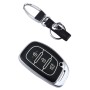 Car Auto PU Leather Luminous Effect Key Ring Protection Cover for MISTRA IX35 IX25(Silver)